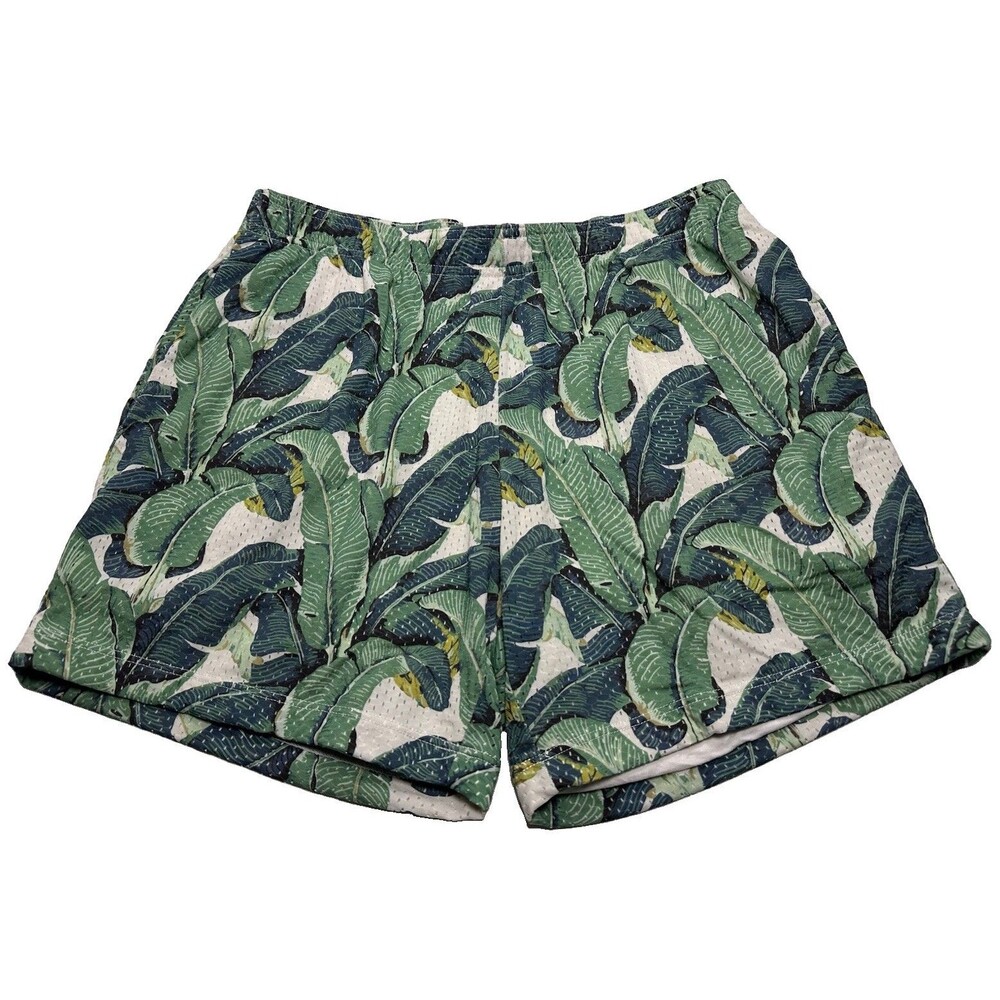 Men's Nice Laundry The Palms Lounge Shorts 5" Size Medium Green White